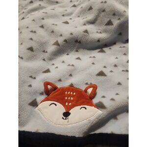 Parents Choice Blue Fox Baby Blanket Triangles Mountains Lovey 30x40" Walmart
